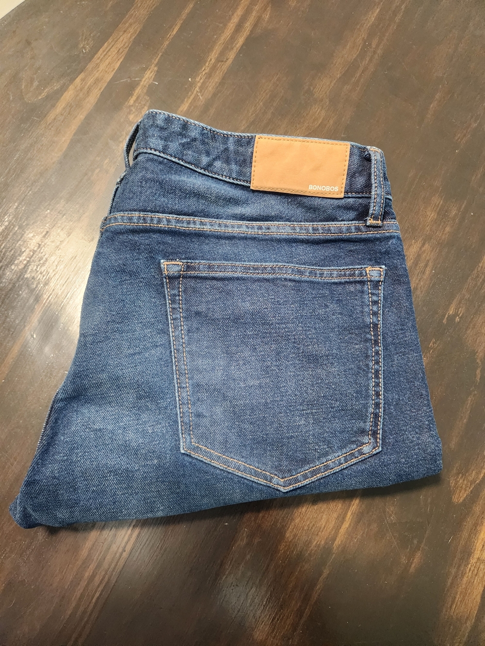 Bonobos Men's Jeans 35x29 Slim Medium Blue Wash Stretch Denim 5 Pocket
